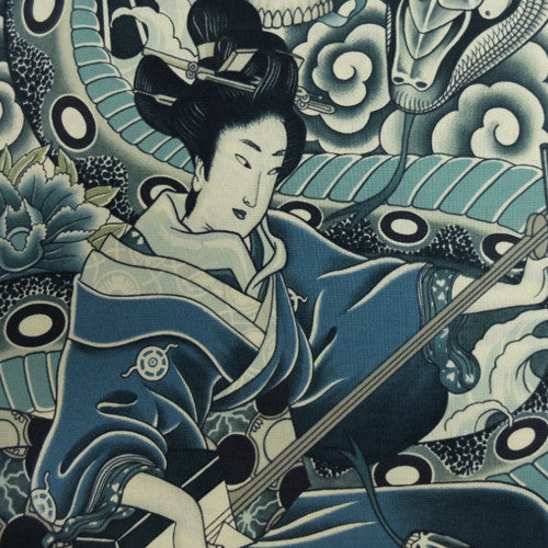 Zen Charmer Cotton by Alexander Henry - Indigo