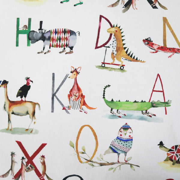 Alphabet Animals Home Furnishing Fabric