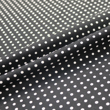 3mm Polka Dot Cotton - Black