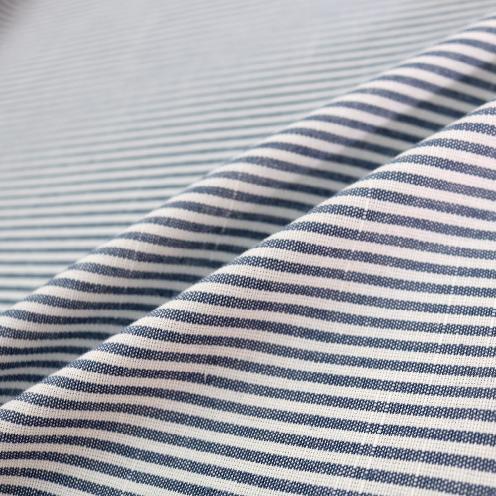 Chambray Stripe Home Furnishing Fabric - Blue