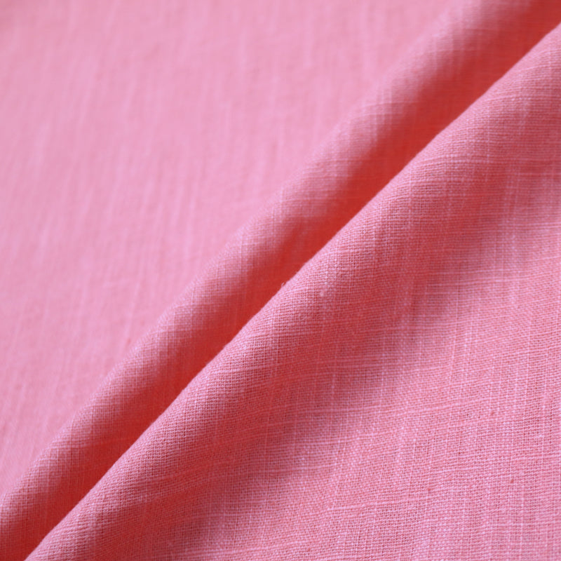Dressmaking Washed Linen Handle - Coral Pink