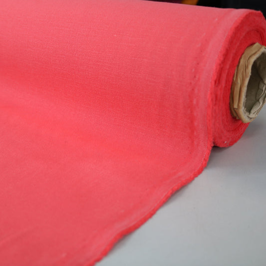 Home Furnishing Fabric Brushed Panama Weave - Coral Pink