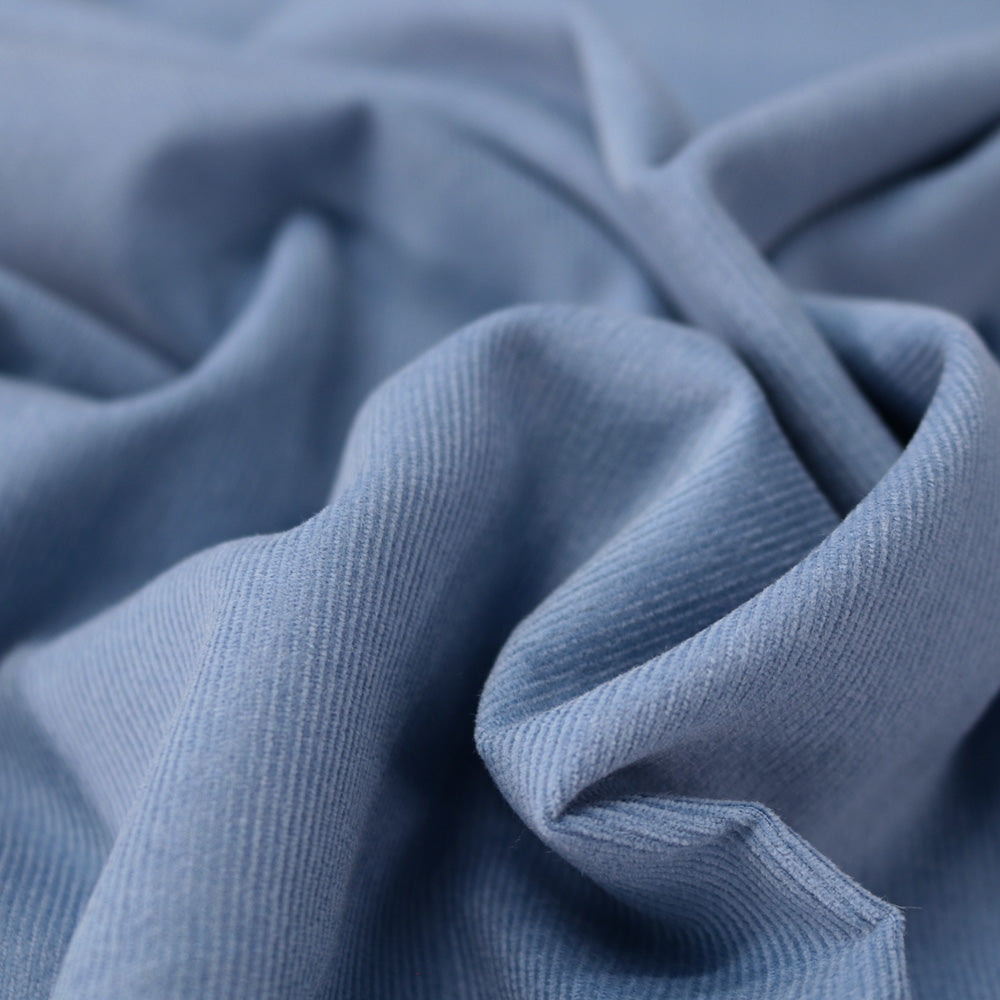 Dressmaking Cotton Needlecord - Denim Blue