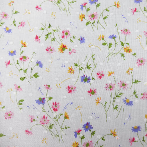 Ditsy Floral Swiss Knot Dressmaking White Cotton – Fabrics Galore