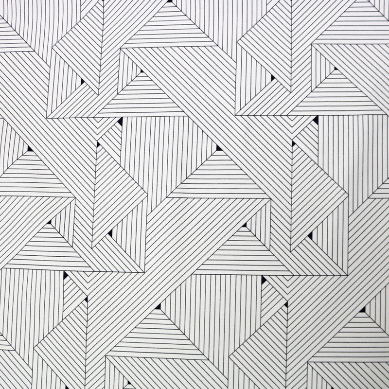 Geometric Grids Home Furnishing Fabric - White