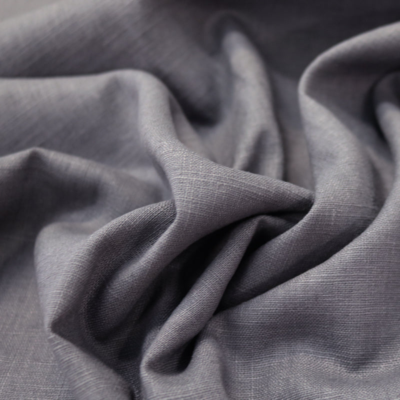 Dressmaking Washed Linen Handle - Dark Pewter Grey