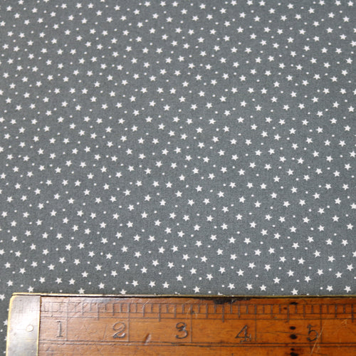 Printed Cotton Stars and Spots - Steel Grey