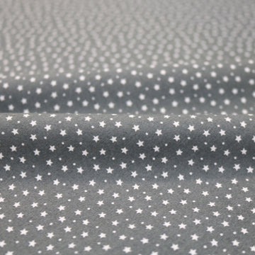 Printed Cotton Stars and Spots - Steel Grey