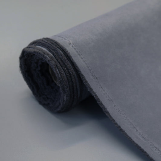 grey polyester faux suede
