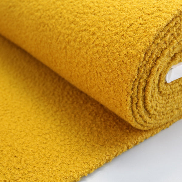 Mustard boucle coat deals