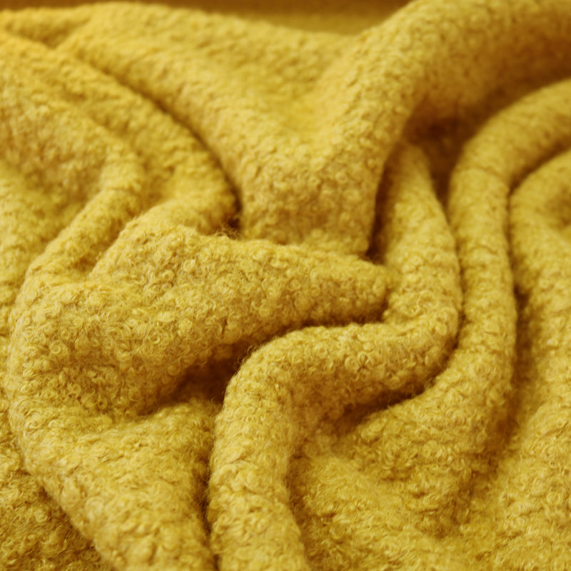 Boucle Coating Fabric Mustard Yellow Fabrics Galore