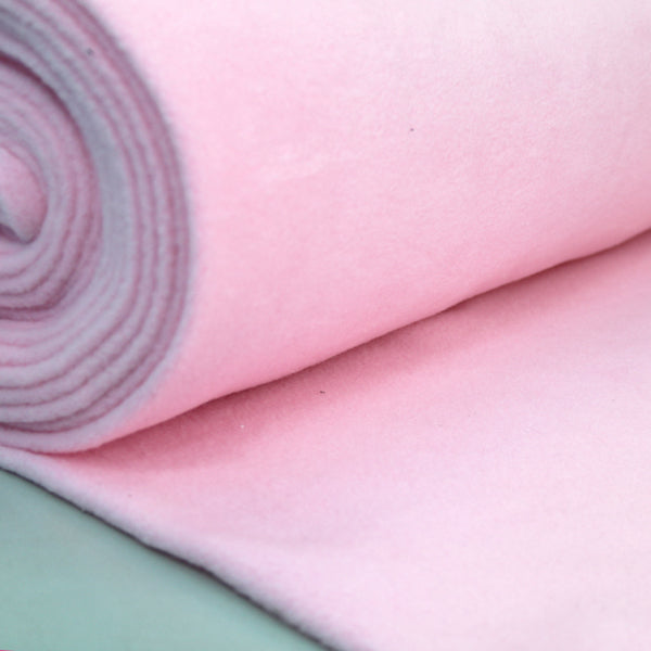 Pink Fleece Patterned Polar Fleece | Plain Pale Pink | Fabrics Galore