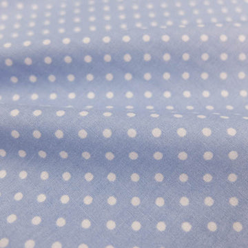3mm Polka Dot Cotton- Pale Blue