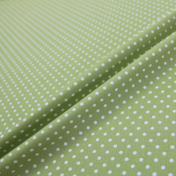 3mm Polka Dot Cotton - Apple Green