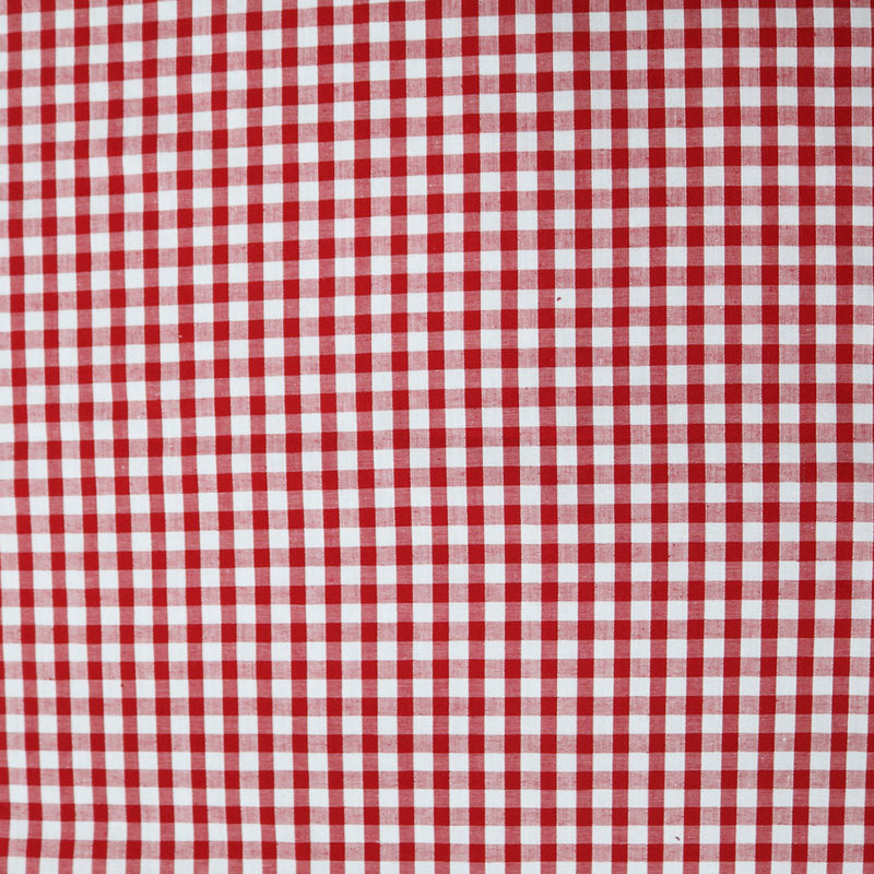 Corded Gingham - Red