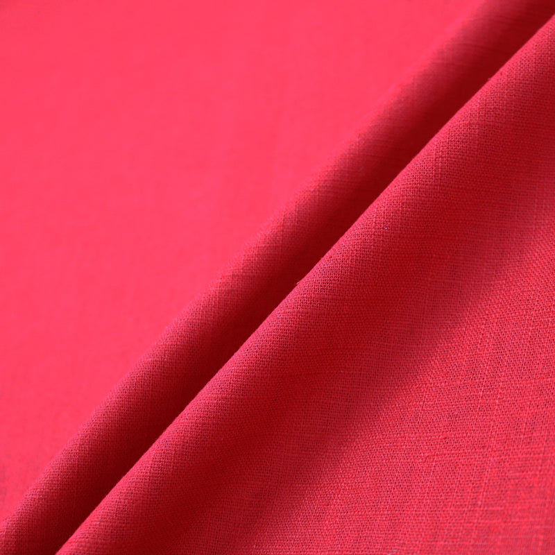 Dressmaking Washed Linen Handle - Fire Engine Red