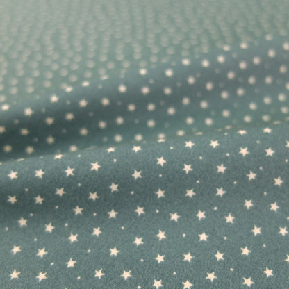 Printed Cotton Stars and Spots - Antique Sage Green