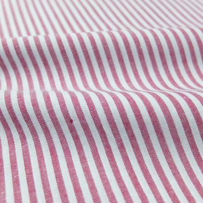 Chambray Cotton - Raspberry - Stripe