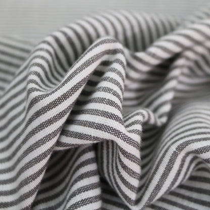 Chambray Stripe Home Furnishing Fabric - Grey