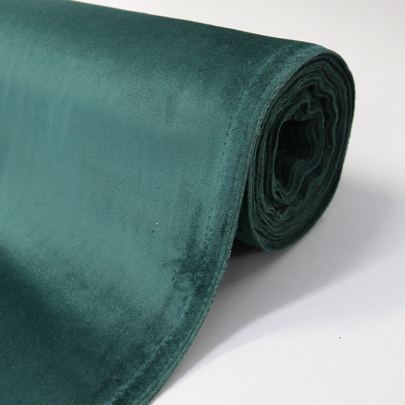 Velvet Bottle Green Polyester Fabric Fabrics Galore