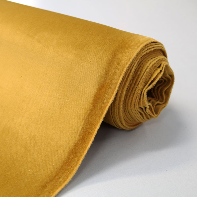 Mustard Yellow Velvet Fabric 100% Polyester