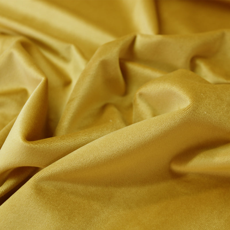 Mustard Yellow Velvet Fabric 100% Polyester